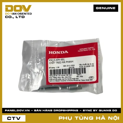 MÃ PHỤ TÙNG : 45215KPH951 CHỐT TREO MÁ PHANH — 45215KPH951