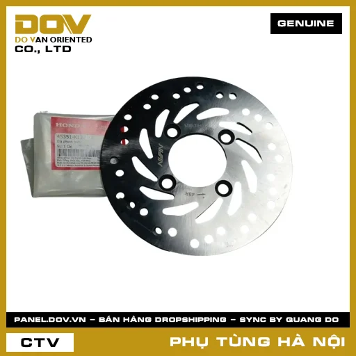 MÃ PHỤ TÙNG : 45351K12900 ĐĨA PHANH TRƯỚC — 45351K12900