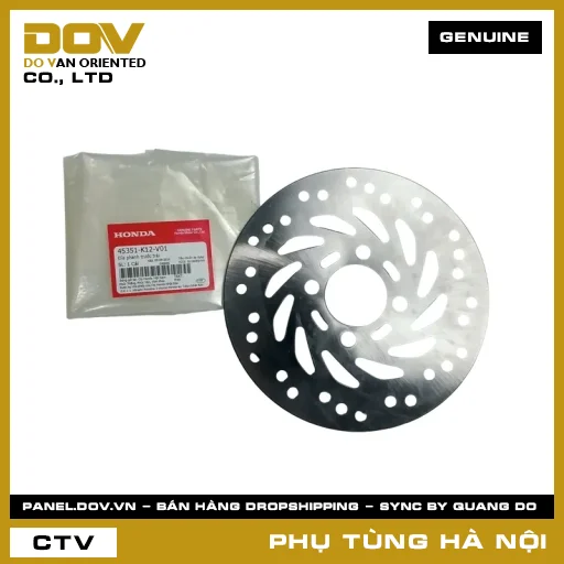 MÃ PHỤ TÙNG : 45351K12V01 ĐĨA PHANH TRƯỚC TRÁI — 45351K12V01