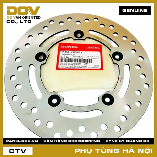 MÃ PHỤ TÙNG : 45351K1FV11 ĐĨA PHANH TRƯỚC — 45351K1FV11