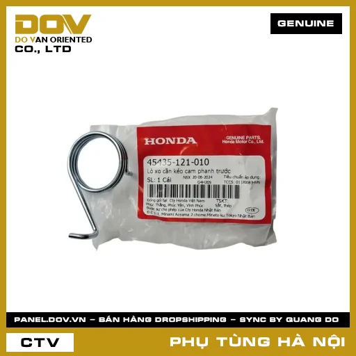 MÃ PHỤ TÙNG : 45435121010 LÒ XO CẦN KÉO CAM PHANH TRƯỚC — 45435121010