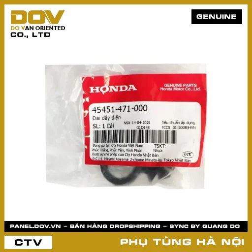 MÃ PHỤ TÙNG : 45451471000 ĐAI DÂY ĐIỆN — 45451471000