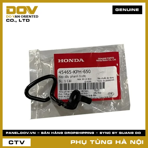 MÃ PHỤ TÙNG : 45465KPH650 KẸP DÂY PHANH TRƯỚC — 45465KPH650