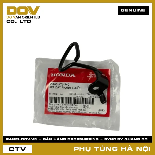 MÃ PHỤ TÙNG : 45465KTL740 KẸP DÂY PHANH TRƯỚC — 45465KTL740