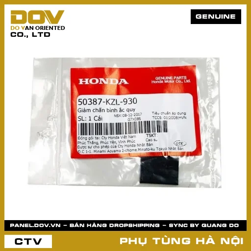 MÃ PHỤ TÙNG : 50387KZL930 GIẢM CHẤN BÌNH ẮC QUY — 50387KZL930