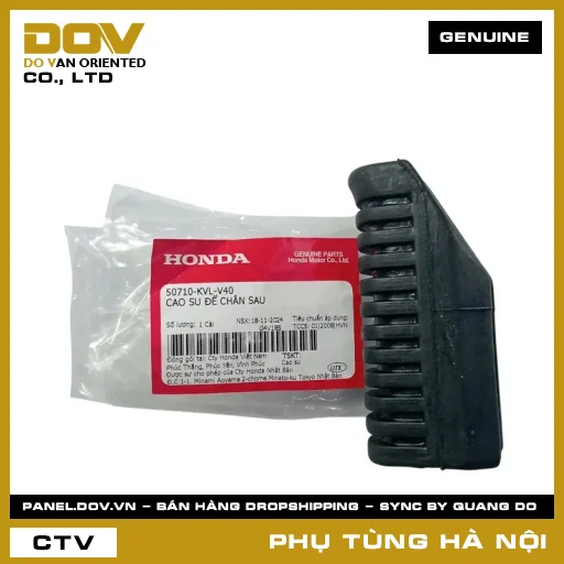 MÃ PHỤ TÙNG : 50710KVLV40 CAO SU ĐỂ CHÂN SAU — 50710KVLV40
