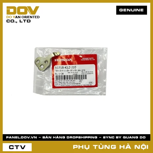 MÃ PHỤ TÙNG : 50718K1ZJ10 TẤM ĐỊNH VỊ CẦN ĐỂ CHÂN SAU PHẢI — 50718K1ZJ10