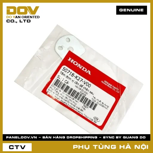 MÃ PHỤ TÙNG : 50718K27V00 TẤM ĐỊNH VỊ CẦN ĐỂ CHÂN SAU — 50718K27V00