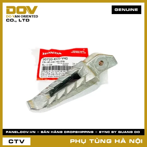 MÃ PHỤ TÙNG : 50720KVGV40 CẦN ĐỂ CHÂN SAU PHẢI — 50720KVGV40