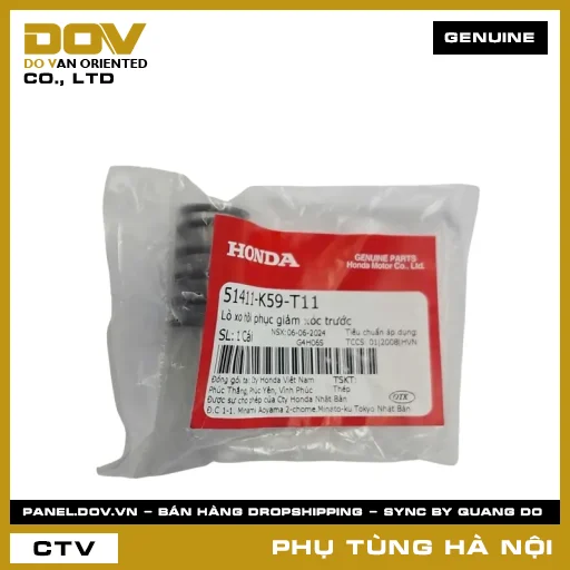 MÃ PHỤ TÙNG : 51411K59T11 LÒ XO HỒI PHỤC GIẢM XÓC TRƯỚC — 51411K59T11