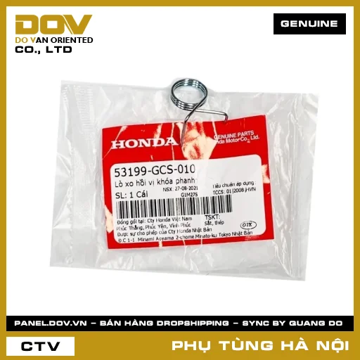 MÃ PHỤ TÙNG : 53199GCS010 LÒ XO HỒI VỊ KHÓA PHANH — 53199GCS010