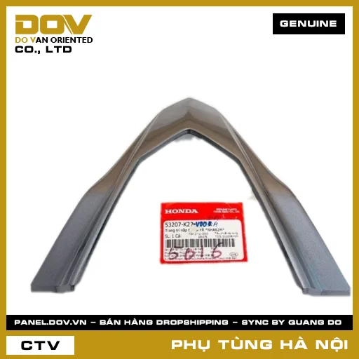 MÃ PHỤ TÙNG : 53207K27V00ZA TRANG TRÍ NẮP TAY LÁI FR NHA62 — 53207K27V00ZA