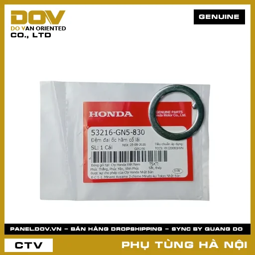 MÃ PHỤ TÙNG : 53216GN5830 ĐỆM ĐAI ỐC HÃM CỔ LÁI — 53216GN5830