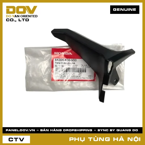 MÃ PHỤ TÙNG : 64304K66V00 TRANG TRÍ ĐÈN PHA PHẢI — 64304K66V00