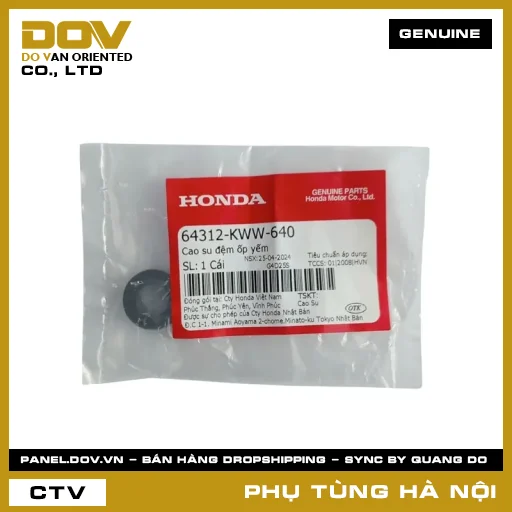 MÃ PHỤ TÙNG : 64312KWW640 CAO SU ĐỆM ỐP YẾM — 64312KWW640