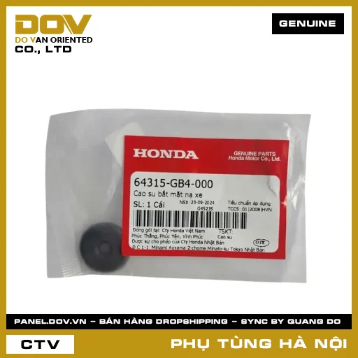 MÃ PHỤ TÙNG : 64315GB4000 CAO SU BẮT MẶT NẠ XE — 64315GB4000