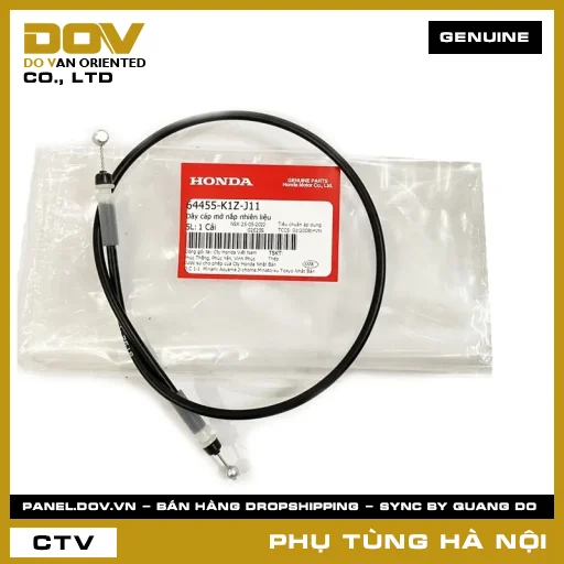 MÃ PHỤ TÙNG : 64455K1ZJ11 DÂY CÁP MỞ NẮP NHIÊN LIỆU — 64455K1ZJ11