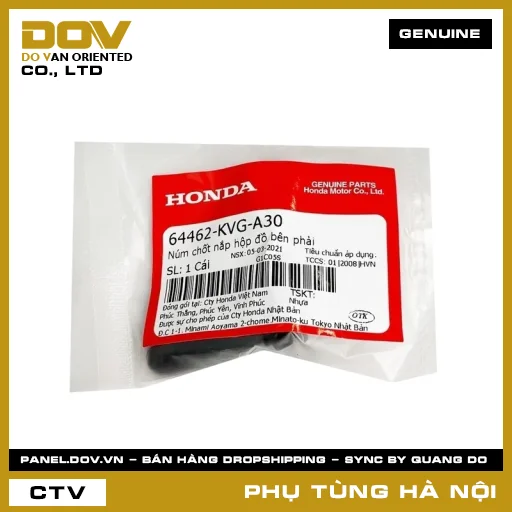 MÃ PHỤ TÙNG : 64462KVGA30 NÚM CHỐT NẮP HỘP ĐỒ BÊN PHẢI — 64462KVGA30