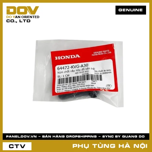 MÃ PHỤ TÙNG : 64472KVGA30 NÚM CHỐT NẮP HỘP ĐỒ BÊN TRÁI — 64472KVGA30