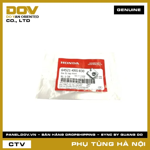 MÃ PHỤ TÙNG : 64521KRS830 ĐAI ỐC KẸP 4MM — 64521KRS830