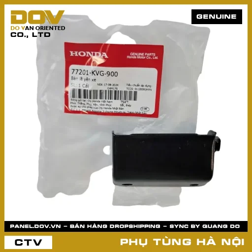 MÃ PHỤ TÙNG : 77201KVG900 BẢN LỀ YÊN XE — 77201KVG900