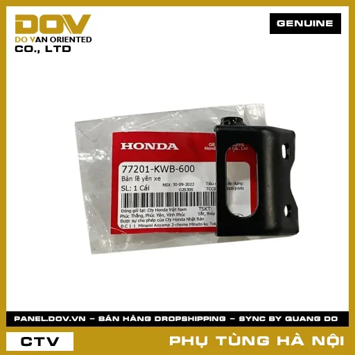 MÃ PHỤ TÙNG : 77201KWB600 BẢN LỀ YÊN XE — 77201KWB600