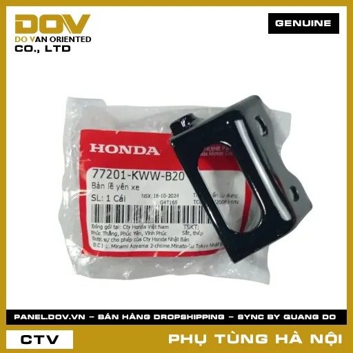 MÃ PHỤ TÙNG : 77201KWWB20 BẢN LỀ YÊN XE — 77201KWWB20
