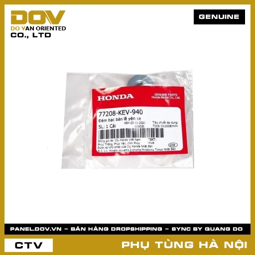 MÃ PHỤ TÙNG : 77208KEV940 ĐỆM BẠC BẢN LỀ YÊN XE — 77208KEV940