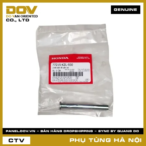 MÃ PHỤ TÙNG : 77215KZL930 CHỐT BẢN LỀ YÊN XE — 77215KZL930