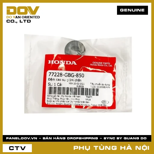 MÃ PHỤ TÙNG : 77228GBG850 ĐỆM CAO SU GIẢM CHẤN — 77228GBG850