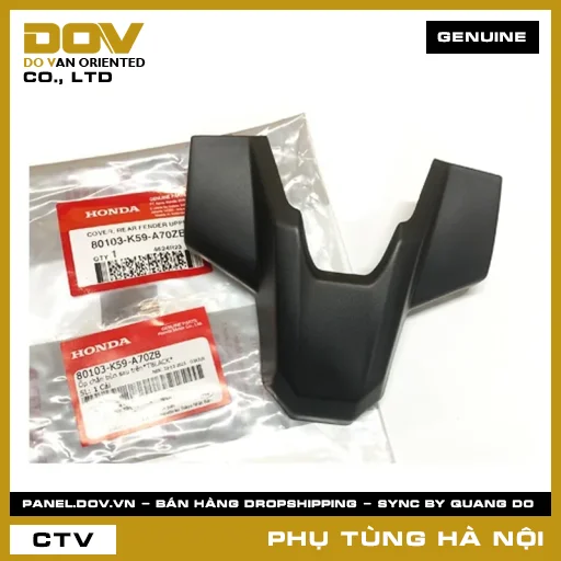 MÃ PHỤ TÙNG : 80103K59A70ZB ỐP CHẮN BÙN SAU TRÊN*TBLACK* — 80103K59A70ZB