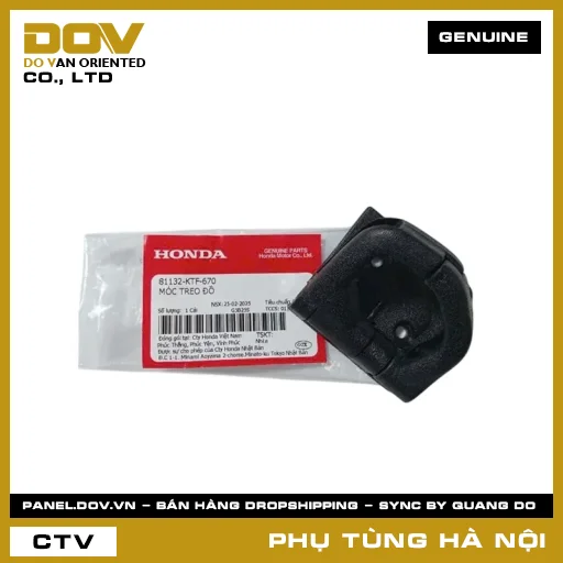 MÃ PHỤ TÙNG : 81132KTF670 MÓC TREO ĐỒ — 81132KTF670