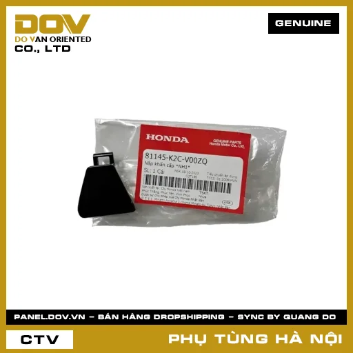 MÃ PHỤ TÙNG : 81145K2CV00ZQ NẮP KHẨN CẤP *NH1* — 81145K2CV00ZQ