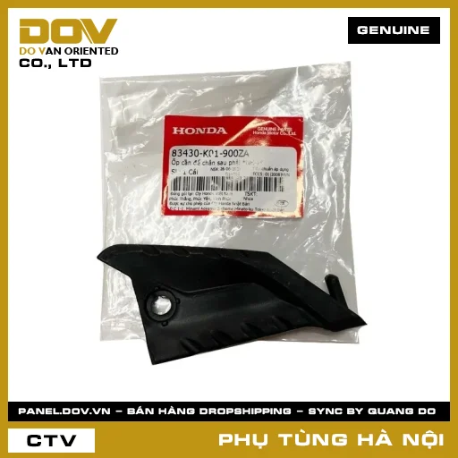 MÃ PHỤ TÙNG : 83430K01900ZA ỐP CẦN ĐỂ CHÂN SAU PHẢI *NH-1* — 83430K01900ZA