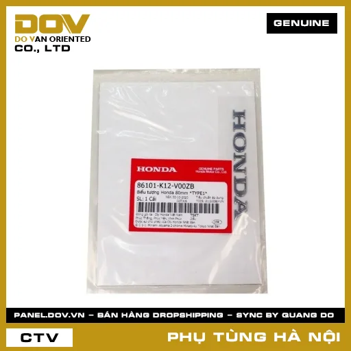 MÃ PHỤ TÙNG : 86101K12V00ZB BIỂU TƯỢNG HONDA 80MM *TYPE1* — 86101K12V00ZB
