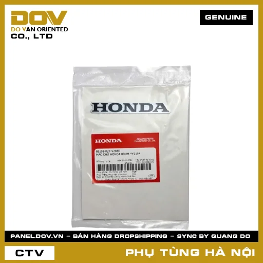 MÃ PHỤ TÙNG : 86101K27V20ZD MÁC CHỮ HONDA 80MM *Y219* — 86101K27V20ZD