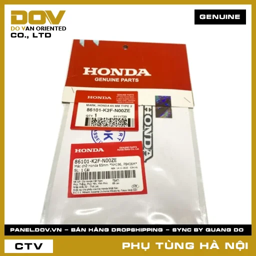 MÃ PHỤ TÙNG : 86101K2FN00ZE MÁC CHỮ HONDA 65MM *NH196, PB406M* — 86101K2FN00ZE