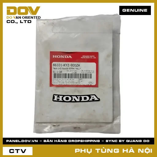 MÃ PHỤ TÙNG : 86101KYZ900ZA TEM CHỮ HONDA 65MM *ALL* — 86101KYZ900ZA