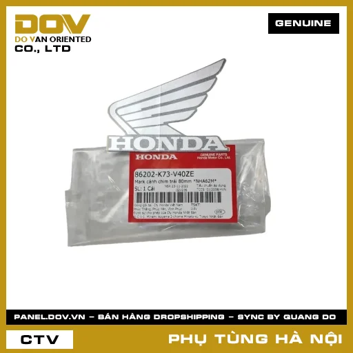 MÃ PHỤ TÙNG : 86202K73V40ZE MARK CÁNH CHIM TRÁI 80MM *NHA62M* — 86202K73V40ZE