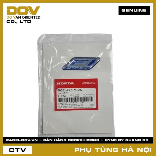 MÃ PHỤ TÙNG : 86531KYZ710ZA TEM CHỮ FI — 86531KYZ710ZA