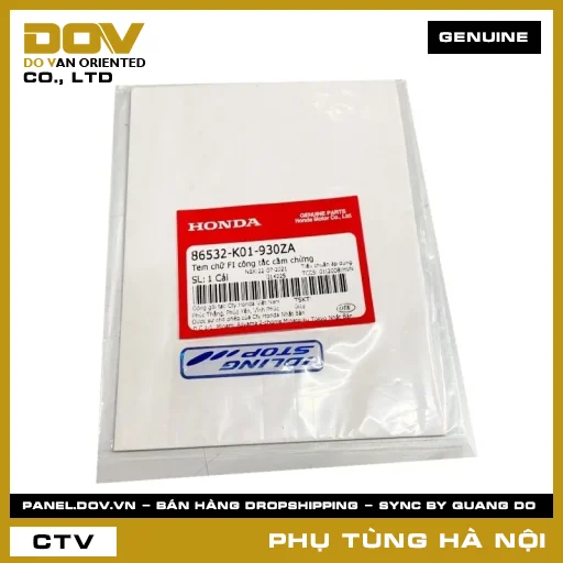 MÃ PHỤ TÙNG : 86532K01930ZA TEM CHỮ FI CÔNG TẮC CẦM CHỪNG — 86532K01930ZA
