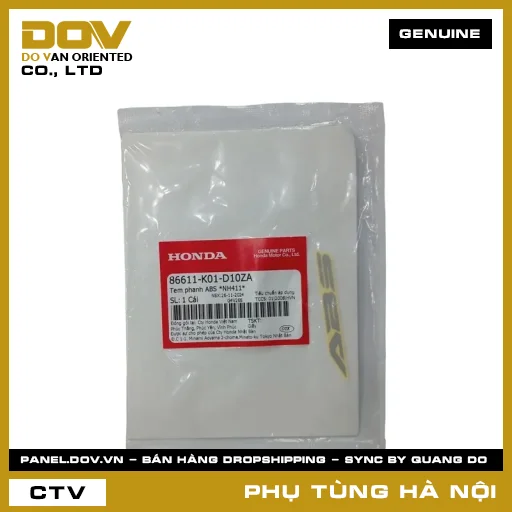 MÃ PHỤ TÙNG : 86611K01D10ZA TEM PHANH ABS *NH411* — 86611K01D10ZA