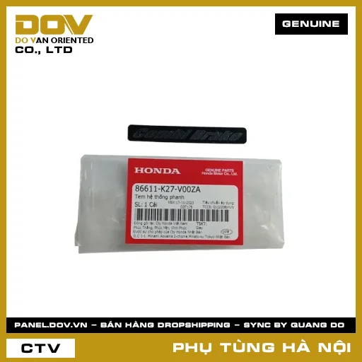MÃ PHỤ TÙNG : 86611K27V00ZA TEM HỆ THỐNG PHANH — 86611K27V00ZA