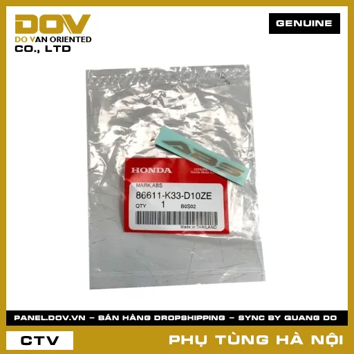 MÃ PHỤ TÙNG : 86611K33D10ZE MÁC ABS — 86611K33D10ZE