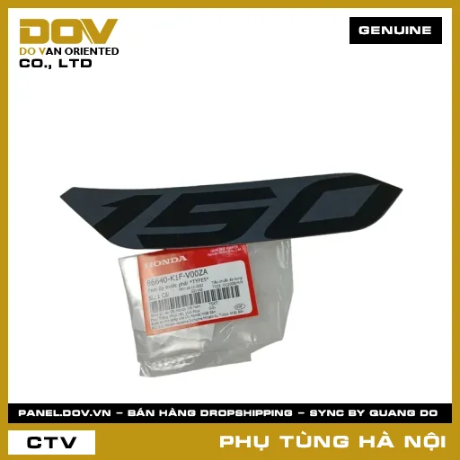 MÃ PHỤ TÙNG : 86640K1FV00ZA TEM ỐP TRƯỚC PHẢI *TYPE5* — 86640K1FV00ZA