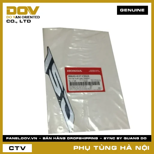 MÃ PHỤ TÙNG : 86640K1FV30ZA TEM ỐP TRƯỚC PHẢI *NHB25* — 86640K1FV30ZA