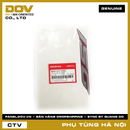 MÃ PHỤ TÙNG : 86641K1FV30ZC TEM ỐP TRƯỚC TRÁI *R368* — 86641K1FV30ZC