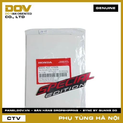 MÃ PHỤ TÙNG : 86641K2CV30ZB TEM ỐP SƯỜN TRƯỚC *NHA76* — 86641K2CV30ZB