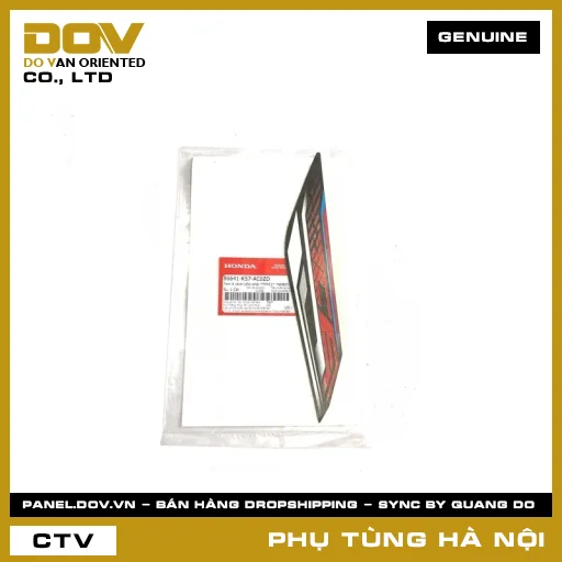 MÃ PHỤ TÙNG : 86641K57AC0ZD TEM A CÁNH YẾM PHẢI *TYPE1* *NHB25* — 86641K57AC0ZD