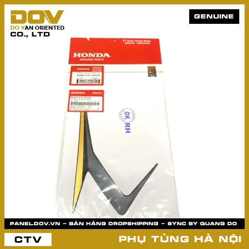 MÃ PHỤ TÙNG : 86642K2VN40ZA TEM ỐP TRƯỚC PHẢI A *TYPE1* — 86642K2VN40ZA